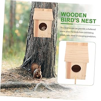 Amazon.co.jp: NOLITOY 鳥かご 木の鳥の巣 木製飼育箱 鳥の